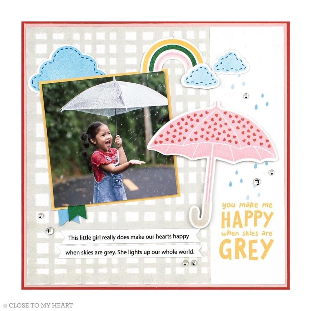 CTMH • “When Skies are Grey” Clear Stamp and Die Set - Picture 6 of 8